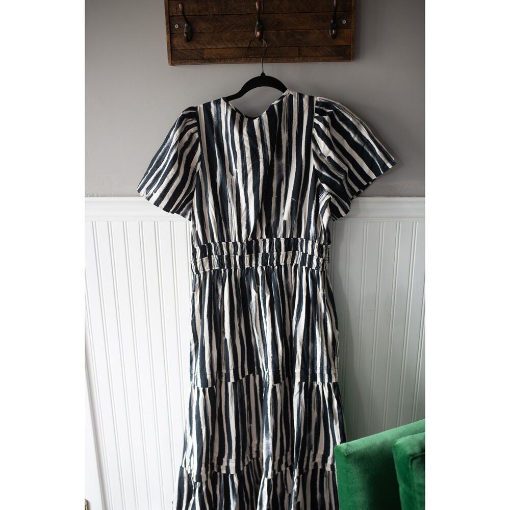 Anthropologie The Somerset Maxi Dress Black Striped (small flaw) Large - Picture 4 of 5